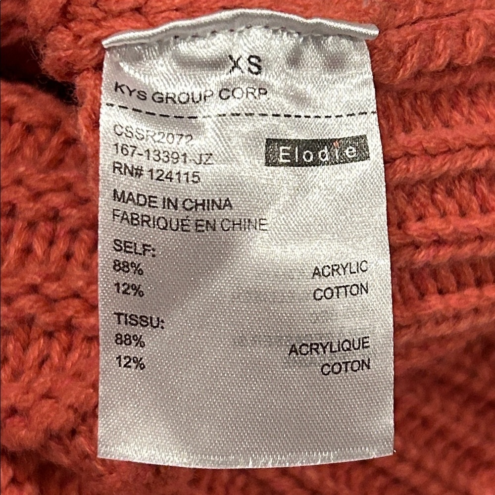 Elodie Oversized Chunky Bubble Knit Salmon Pink Crewneck Sweater Women's Size XS - Picture 8 of 9
